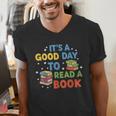 It's a Good Day To Read A Book Lovers Men Women Kids Men's V-Neck T-Shirt