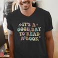 It's A Good Day To Read A Book Reading Librarian Teacher Kid Men's V-Neck T-Shirt