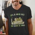 It's A Good Day To Read A Book Shirt Frog Reading Book Men's V-Neck T-Shirt It's A Good Day To Read A Book Shirt Frog Reading Book Men's V-Neck T-Shirt