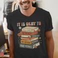 Its Okay Not To Be Okay Mental Health Awareness Floral Books Men's V-Neck T-Shirt