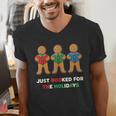 Just Booked For The Holidays Gingerbread Men's V-Neck T-Shirt