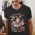 Just Girl Who Loves Anime Cats Boba And Books Bubble Tea Men's V-Neck T-Shirt