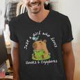 Just a Girl Who Loves Books And Capybaras Men's V-Neck T-Shirt