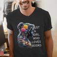 Just a Girl Who Loves Books Men's V-Neck T-Shirt