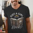 Just A Girl Who Loves Books Witchcraft Spell Book Halloween Men's V-Neck T-Shirt Just A Girl Who Loves Books Witchcraft Spell Book Halloween Men's V-Neck T-Shirt