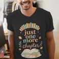 Just One More Chapter Cozy Book Lover Reading & Coffee Men's V-Neck T-Shirt Just One More Chapter Cozy Book Lover Reading & Coffee Men's V-Neck T-Shirt