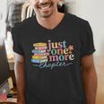 Just One More Chapter Floral Book Reading Teacher Bookworm Men's V-Neck T-Shirt