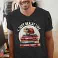 I Just Really Like Turtles And Books OK Turtle Reading Men's V-Neck T-Shirt