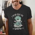 Kids I Read Past My Bedtime Cute Book Dragon Pajama Men's V-Neck T-Shirt