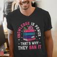Knowledge Is Power Book Club Librarian Read Banned Books Men's V-Neck T-Shirt
