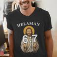 LDS Book Of Mormon Meme Helaman 6 Men's V-Neck T-Shirt LDS Book Of Mormon Meme Helaman 6 Men's V-Neck T-Shirt