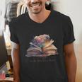 Let The Adventures Begin Book Lovers Magical Whimsical Art Men's V-Neck T-Shirt