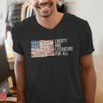 Liberty And Literature For All Reading USA Book Lover Men's V-Neck T-Shirt