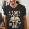 Librarian A Book A Day For Book Lover Reading Library Men's V-Neck T-Shirt