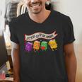 Librarian Let's All Go To The Library Cute Groovy Book Lover Men's V-Neck T-Shirt