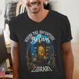 Library Where The Adventure Begins Book Reading Quote Men's V-Neck T-Shirt