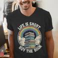 Life Is Short Buy The Book Reading Book Men's V-Neck T-Shirt Life Is Short Buy The Book Reading Book Men's V-Neck T-Shirt