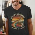 Life Isn’t All Running And Reading Book Lover Men's V-Neck T-Shirt Life Isn’t All Running And Reading Book Lover Men's V-Neck T-Shirt