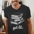 Get Lit Books Men's V-Neck T-Shirt
