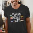 Literacy And Justice For All Protect Libraries Banned Books Men's V-Neck T-Shirt