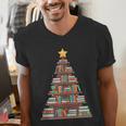 Literary Book Tree Bookish Shelf Art For Avid Readers Men's V-Neck T-Shirt