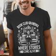 Literary Grandma Reading Club Book Lover Story Enthusiast Men's V-Neck T-Shirt Literary Grandma Reading Club Book Lover Story Enthusiast Men's V-Neck T-Shirt