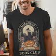 Literary Salem Witch Book Club All Witches Welcome Men's V-Neck T-Shirt Literary Salem Witch Book Club All Witches Welcome Men's V-Neck T-Shirt