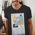 Little Miss Muffet Reading a Picture Book Men's V-Neck T-Shirt