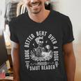 I Look Better Bent Over a Book Proud Smut Reader Skeleton Men's V-Neck T-Shirt