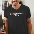 I Love Heart Fictional Men Simple Cute Reading Books Men's V-Neck T-Shirt