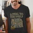 Loyal To The Shelf Knight Panther Book Lover Men's V-Neck T-Shirt Loyal To The Shelf Knight Panther Book Lover Men's V-Neck T-Shirt