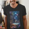 Magic Books Butterflies Fantasy Nature Tea Enchanting Men's V-Neck T-Shirt Magic Books Butterflies Fantasy Nature Tea Enchanting Men's V-Neck T-Shirt