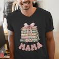 Mama Book First Chapter Birthday Family Matching Party Men's V-Neck T-Shirt Mama Book First Chapter Birthday Family Matching Party Men's V-Neck T-Shirt