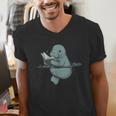 Manatee Reading Book Bookworm Manatees Ocean Animal Lover Men's V-Neck T-Shirt