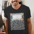 Matching Group Halloween Teacher Composition Book Notebook Men's V-Neck T-Shirt Matching Group Halloween Teacher Composition Book Notebook Men's V-Neck T-Shirt