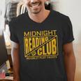 Midnight Reading Club Night Owl Book Readers Men's V-Neck T-Shirt Midnight Reading Club Night Owl Book Readers Men's V-Neck T-Shirt