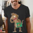 Monkey With a Book Men's V-Neck T-Shirt