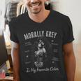 Morally Grey Is My Favorite Color Villain Smutt Book Lover Men's V-Neck T-Shirt Morally Grey Is My Favorite Color Villain Smutt Book Lover Men's V-Neck T-Shirt