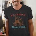 All I Need Is Books & Cats Cozy Men's V-Neck T-Shirt All I Need Is Books & Cats Cozy Men's V-Neck T-Shirt
