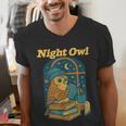Night Owl Cozy Reading Tea Coffee Lover Bookworm Cute Men's V-Neck T-Shirt