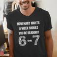 How Many Nights A Week Reading 6-7 67 Teacher Student Books Men's V-Neck T-Shirt How Many Nights A Week Reading 6-7 67 Teacher Student Books Men's V-Neck T-Shirt