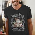 North Pole Book Club Hot Cocoa Served Daily Men's V-Neck T-Shirt North Pole Book Club Hot Cocoa Served Daily Men's V-Neck T-Shirt