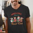 North Pole Readers Book Club Reading Book Christmas Men's V-Neck T-Shirt