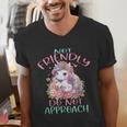 Not Friendly Do Not Approach Women & Girls Unicorn Cute Introvert & Humor Lovers For Women V-Neck Classic Fit Modern Short Sleeve Men's V-Neck T-Shirt Not Friendly Do Not Approach Women & Girls Unicorn Cute Introvert & Humor Lovers For Women V-Neck Classic Fit Modern Short Sleeve Men's V-Neck T-Shirt