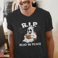 October Reading And Library Awareness Books And Boos Men's V-Neck T-Shirt