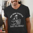 One More Chapter Skeleton Reading Book Lover Bookworm Men's V-Neck T-Shirt