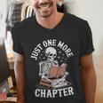 One More Chapter Skeleton Reading Books Lovers Readers Men's V-Neck T-Shirt One More Chapter Skeleton Reading Books Lovers Readers Men's V-Neck T-Shirt