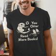 You Otter Read More Books Cute Otter Book Lover Men's V-Neck T-Shirt