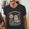 Persian Cat Persian Cats Persian Cats And Books For Men Women Kids Men's V-Neck T-Shirt Persian Cat Persian Cats Persian Cats And Books For Men Women Kids Men's V-Neck T-Shirt