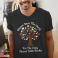 Please Save The Earth It's The Only Planet With Books Men's V-Neck T-Shirt